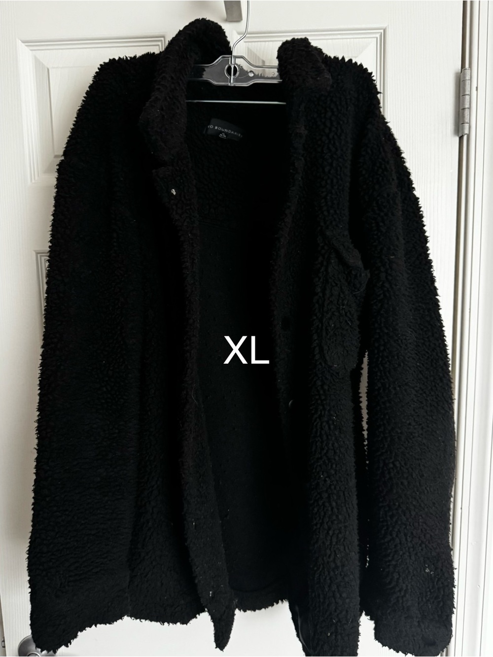 Cozy Black Sherpa Jacket - XL